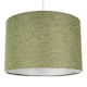 image 2 of Contemporary Olive Green Plain Linen Fabric 14" Drum Lamp Shade 60w Maximum | Green | Olive Green | 1
