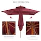 image 3 of Outsunny 3M Garden Parasol Patio Bamboo Sun Umbrella Sun Shade Outdoor Canopy