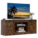 image 1 of COSTWAY Entertainment Center Farmhouse TV Stand for 70 Inch TVs Brown
