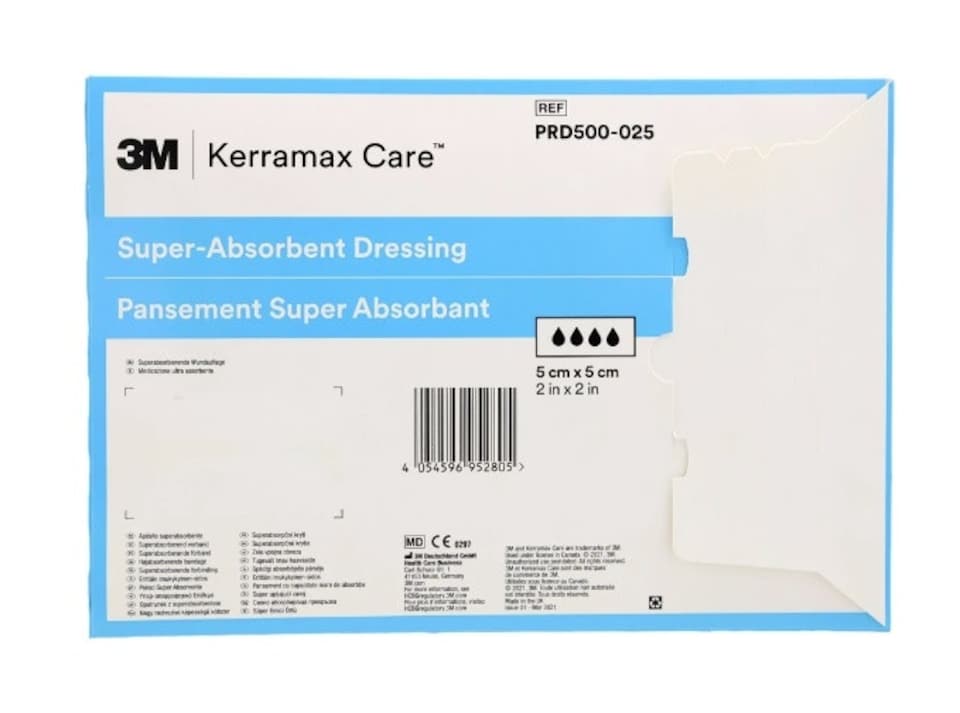 image 1 of Kerramax Care Superabsorbent Dressing 5x5cm Pack of 10