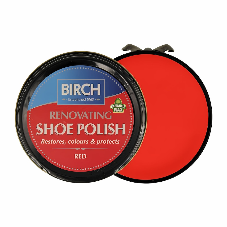 image 1 of BIRCH Renovating Shoe Polish - Restores Colour and Nourishes Leather 50ml | Red | Red