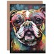 image 1 of Bifocal Bulldog for Husband Him Dad Son Brother Art Card