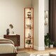 image 2 of HOMCOM Corner Floor Lamp with Dimmable Warm White LED Light, for Living Room Brown