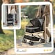 image 7 of PawHut Pet Stroller Dog Foldable Travel Carriage with Reversible Handle, Black