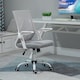 image 2 of Vinsetto Office Chair with Flip-up Armrest, Mid Back Desk Chair with Mesh Back, Lumbar Support, Adjustable Height, Swivel Wheels for Home, Grey