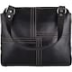 image 4 of Large Genuine Soft Leather Shoulder Contrast Stitch Handbag Blue | Denim