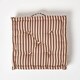 image 3 of Homescapes Cotton Brown and Beige Thin Stripe Floor Cushion - 50 x 50 cm | Cream | Beige | 50 x 50 cm