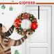 image 4 of Christmas Wreath, Artificial Door Wreath with 30 LED Lights and Hanger