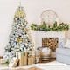 image 2 of COSTWAY 7.5FT Christmas Tree Snow Flocked Tree with 1010 Tips White
