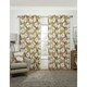 image 4 of Iona Printed Lined Eyelet Curtains 228cm x 228cm Ochre
