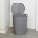 image 2 of 65L Laundry Basket Dirty Washing Clothes Linen Bin Basket with Line Design & Lid | Grey | Grey