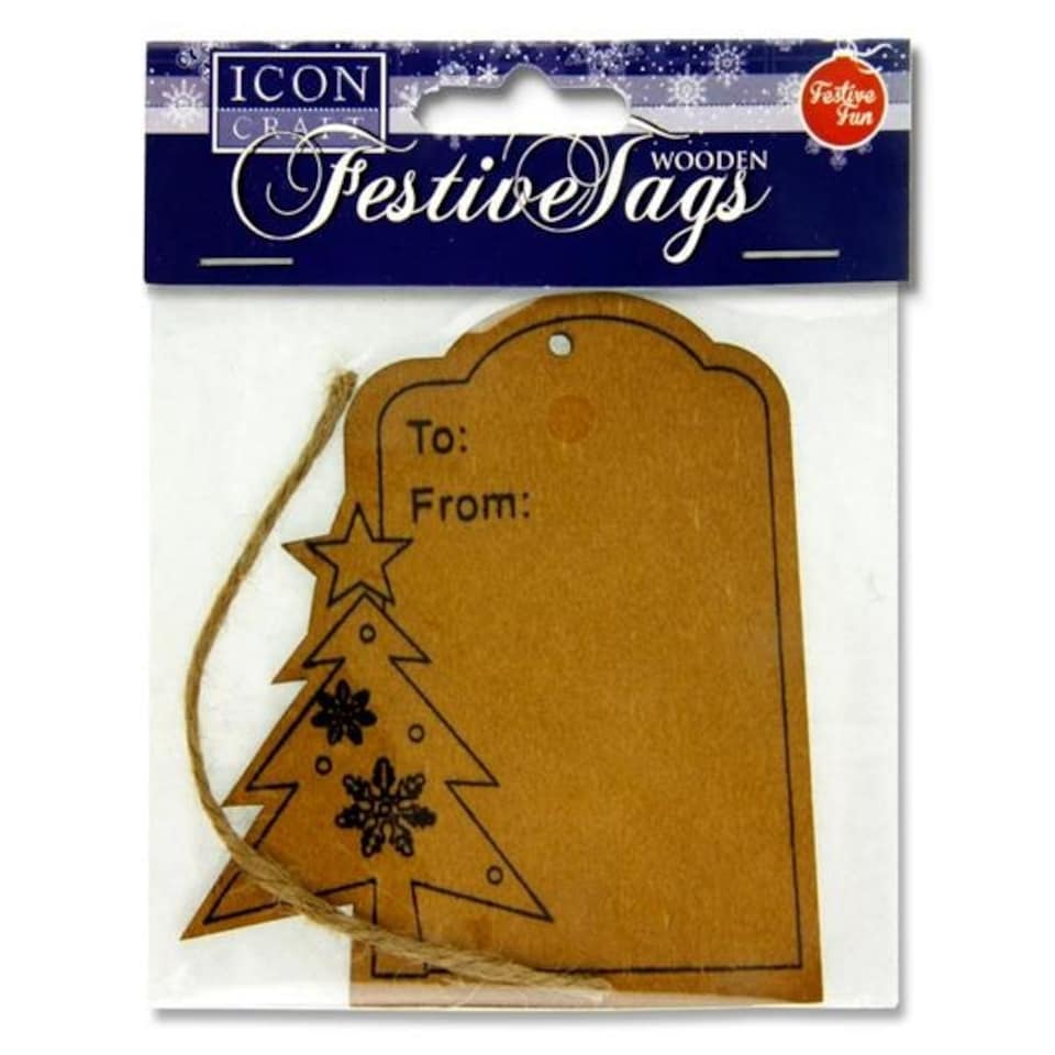 image 1 of Christmas Tree design Wooden Tags by Icon Craft
