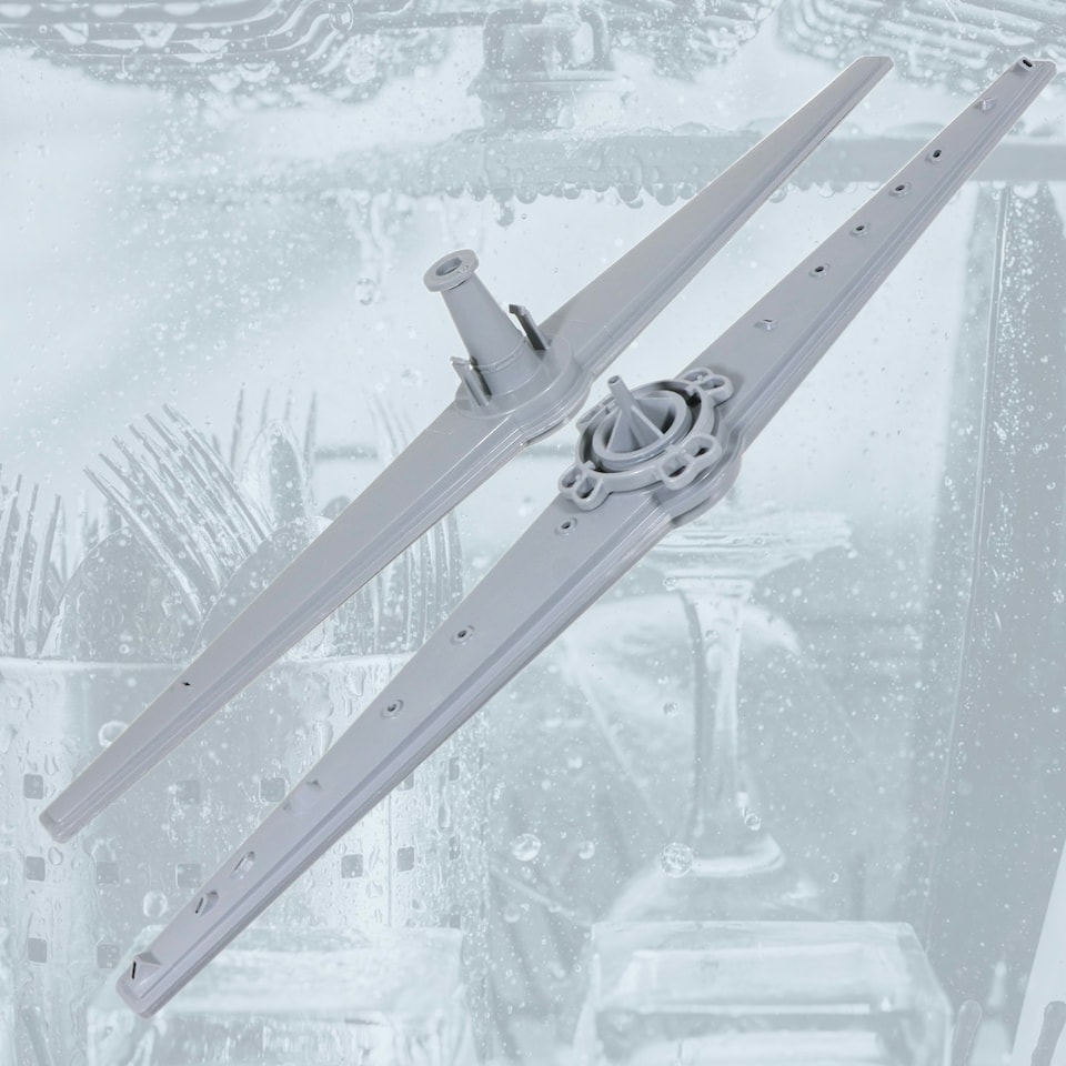 image 1 of SPARES2GO Upper and Lower Spray Arm for Logik LDW60B22 LDW60W22 LID60W18 LID60W22 Dishwasher