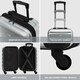 image 4 of 55x35x20cm Carry On Cabin Hard Shell Suitcase - 100+ Airlines Approved Including EasyJet (Paid), British Airways, Ryanair (Priority), TUI Chrome | Aluminium | Cabin Bag