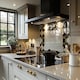 image 2 of Art Deco Diamond Border Splash Back | White