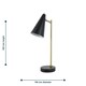 image 6 of First Choice Lighting Task Matt Black and Antique Brass Task Table Lamp Black | Bronze