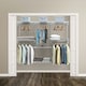 image 7 of COSTWAY Wall Mounted Closet System Organizer Rack Hanging Rod Silver | One Size