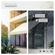 image 4 of Awning with hand crank - pressure fitted , height adjustable Cream | 180 x 250 cm