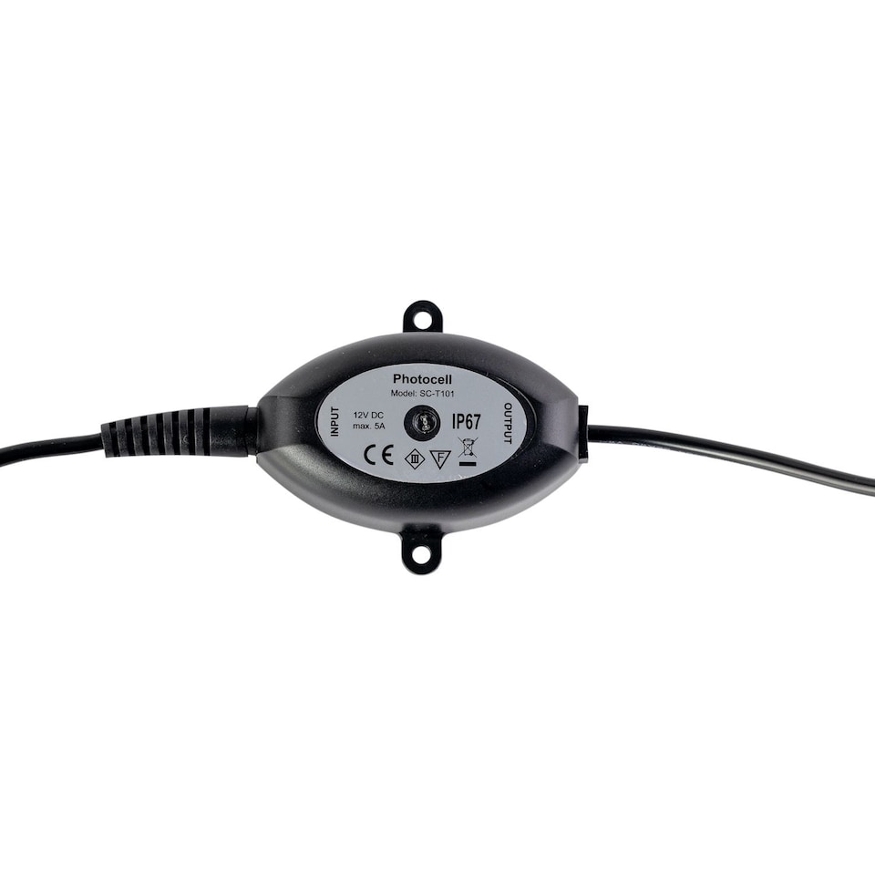 image 1 of Set of 10 - 30mm IP67 Warm White LED Decking Kit with Photocell | Chrome | Clear | 10