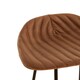 image 2 of Interiors by Premier Light Brown Leather And Iron Stool