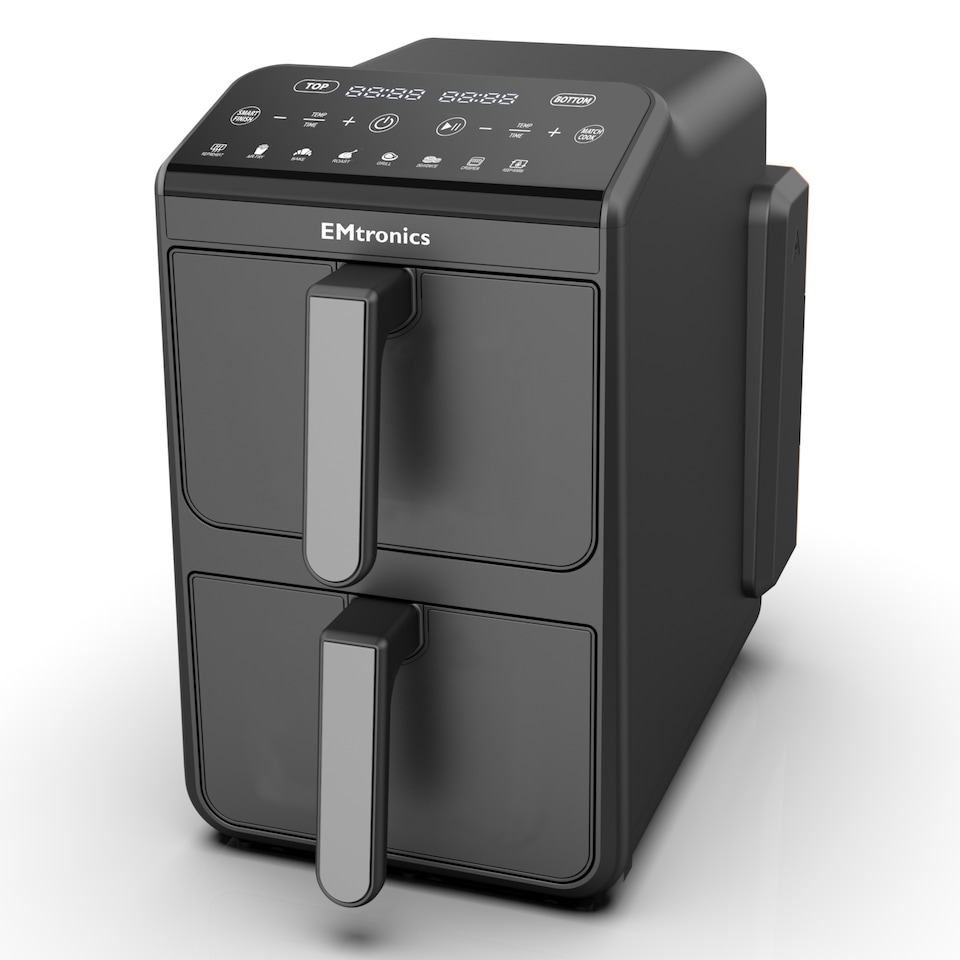 image 1 of EMtronics 10L Stack Dual Air Fryer - Black