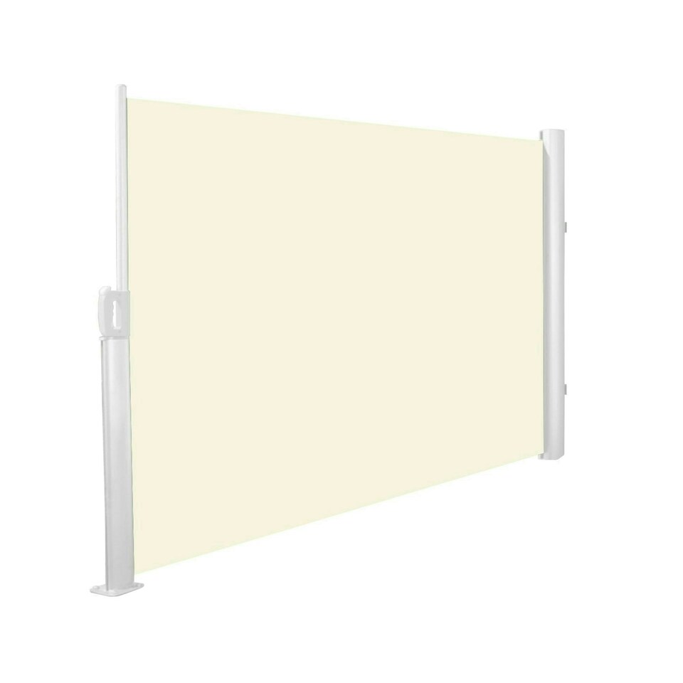 image 1 of 1.6m x 3m Patio Wind Break Awning Full Cassette Manual Side Shade Grey | Charcoal | 1.6m Height x 3m Projection