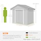 image 7 of Outsunny 6.5x3.5ft Metal Garden Shed for Garden and Outdoor Storage, Green
