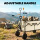 image 5 of Outsunny 95L Foldable Festival Trolley on Wheels | Brown | Black | 103L x 46.5W x 97H cm