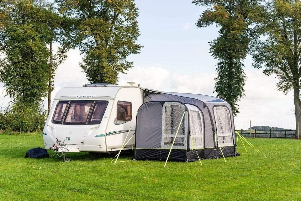 image 1 of View 300 Caravan Inflatable Porch Awning With Porch Extension