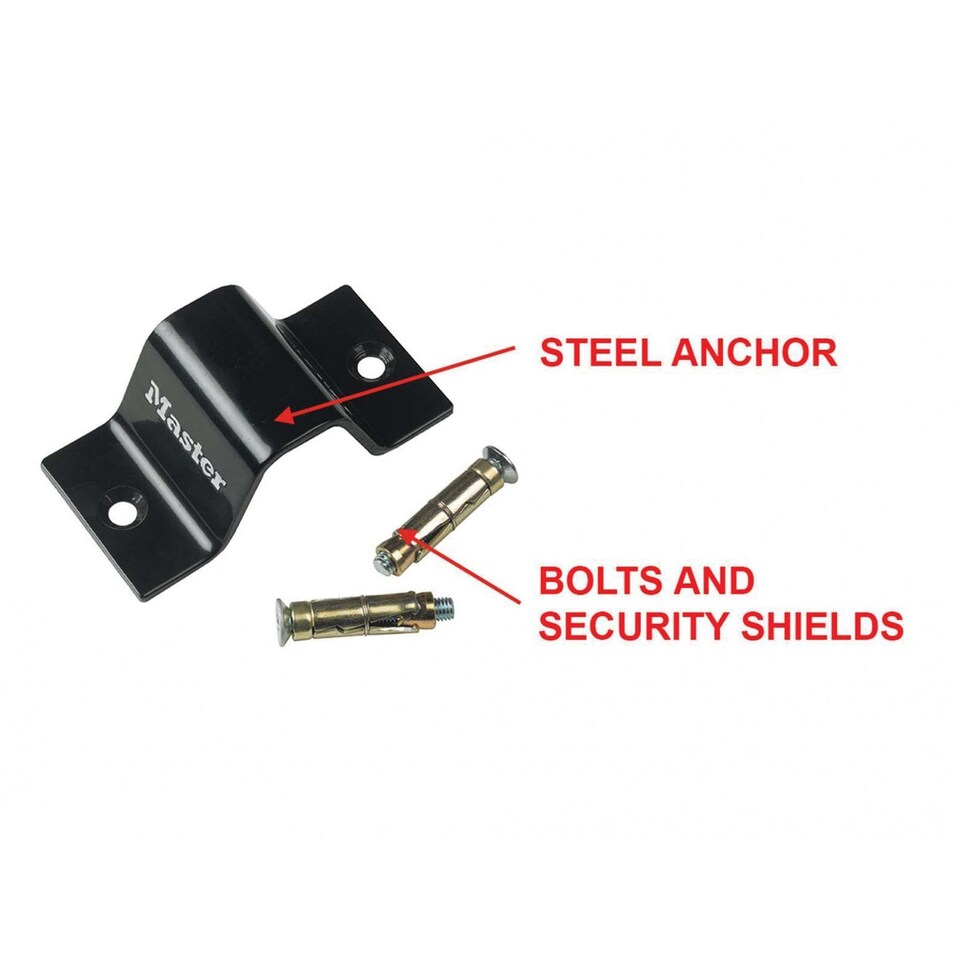 image 1 of Master Lock Floor / Wall Anchor Mounting Point | Multi | Multi Colour | One Size | 1