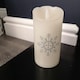image 8 of 15cm Battery Operated Glitter Snowflake Dancing LED Candle Christmas Decoration with Thin Lines