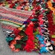 image 2 of ZINDA Fluffy Shaggy Rug Multicolour Amazing Boho Chic Style (ZINDA100X100) Multi