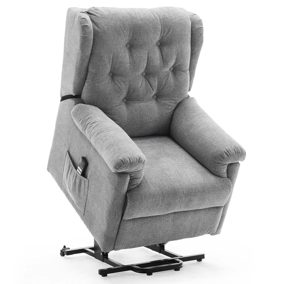 image 1 of Barnsley Fabric Electric Dual Motor Rise Recliner Mobility Armchair (Grey)