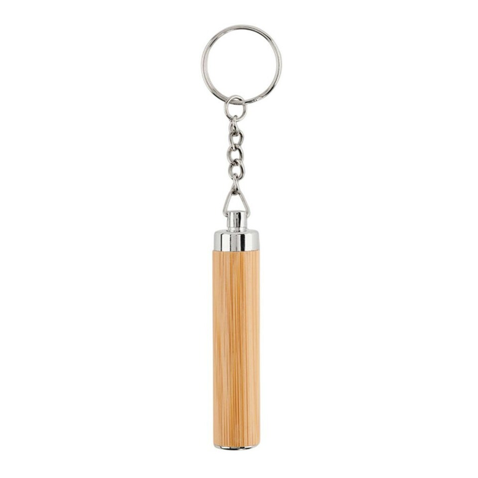 image 1 of MidOcean Pianti Mini Bamboo Keyring Torch - Wood - One Size