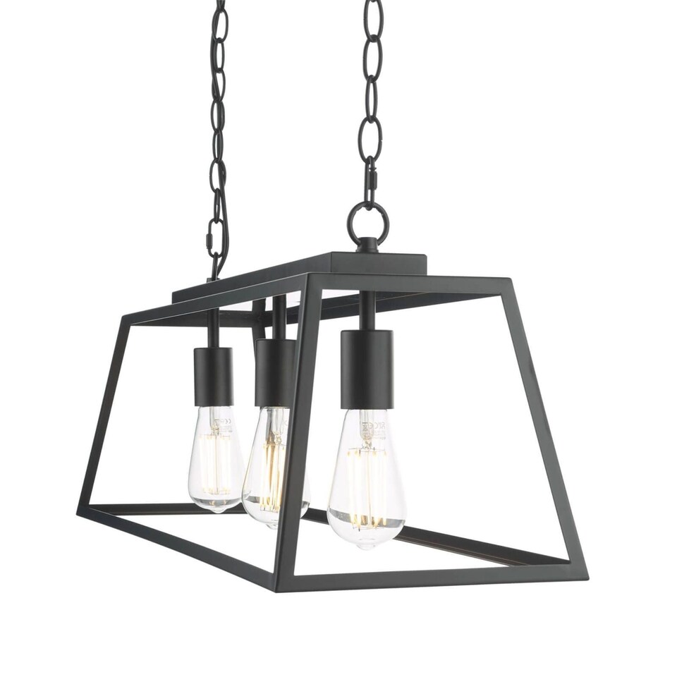image 1 of Charley 3 Light Matte Black Pendant Bar
