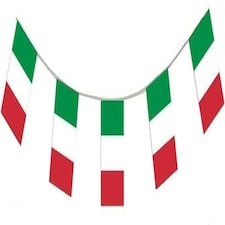 Italy Flag Rectangle Party Bunting 10m with 20 Flags