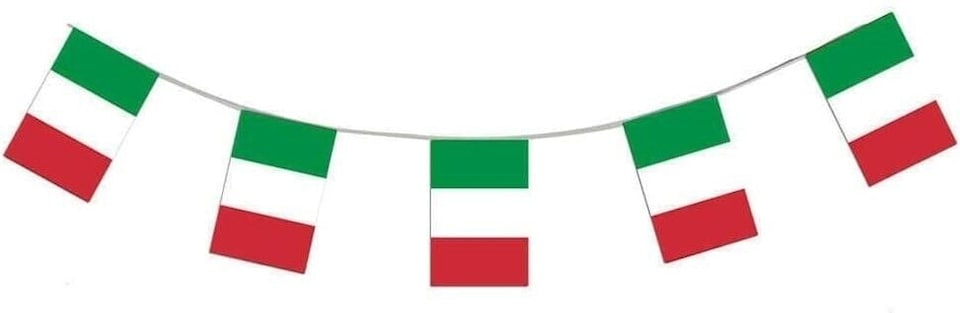 image 1 of Italy Flag Rectangle Party Bunting 10m with 20 Flags