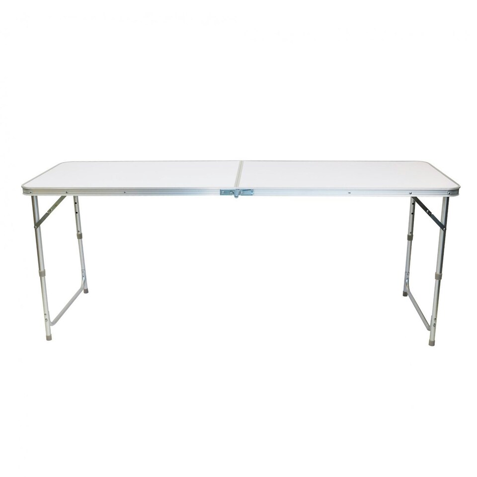 image 1 of Oypla 4ft Folding Outdoor Camping Kitchen Work Top Table White