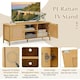 image 7 of COSTWAY Boho TV Stand for 55 Inches Entertainment Center Natural Gold
