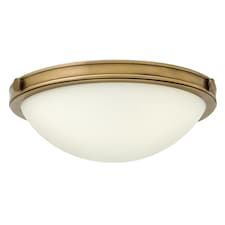 Collier 2 Light Small Ceiling Flush Light Brass, E27