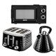 image 1 of GEEPAS Electric Kettle 4 Slice Bread Toaster & Microwave Kitchen Set