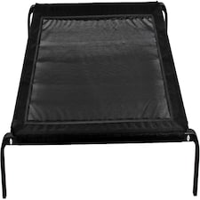 Actiaspet - Black Waterproof Elevated Mesh Dog Bed | Raised Pet Cot with Steel Frame (Large)