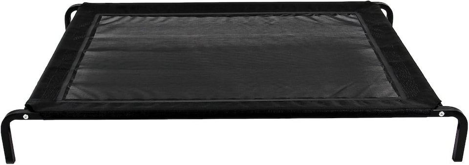 image 1 of Actiaspet - Black Waterproof Elevated Mesh Dog Bed | Raised Pet Cot with Steel Frame (Large)