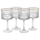 image 6 of 500ml Elysia Cocktail Goblets Gold Rimmed Long Stemmed Martini Glass | Clear | Clear | 4