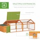 image 4 of PawHut Wooden Chicken Run with Nesting Box, Openable Roof, for 4-8 Chickens