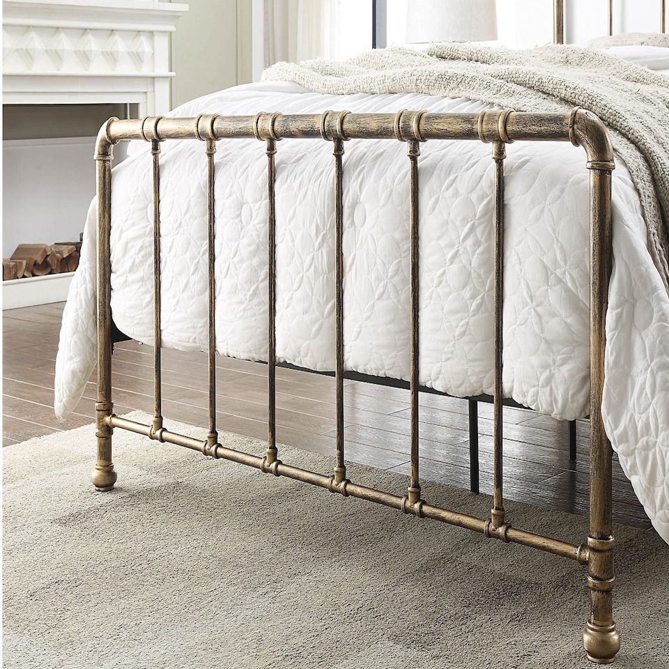 image 1 of 5ft King Size Retro bed frame,antique bronze finish,metal pipe,tube design.Rustic,scaffold style. Industrial,
