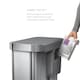 image 6 of Simplehuman 58L Recycling Rectangular Pedal Bin with Liner Pocket, Matte Black Steel