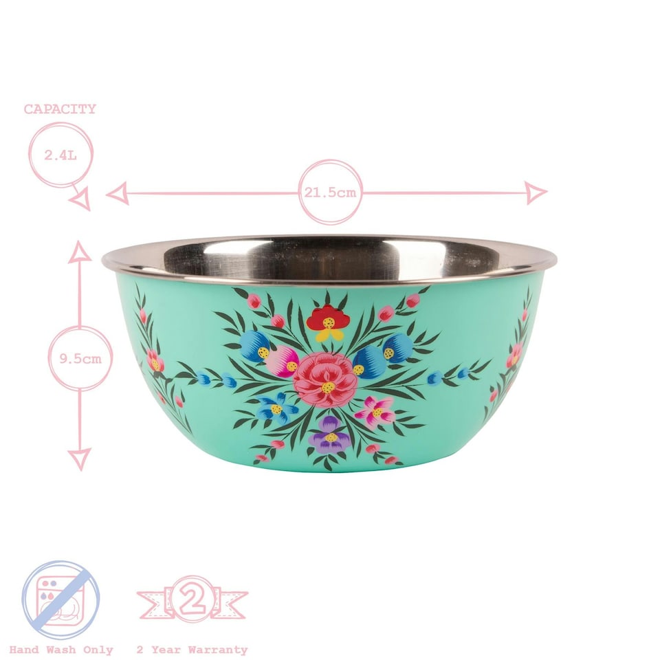 image 1 of BillyCan Picnic Bowl - 21.5cm  - Mint Pansy Green