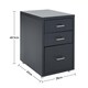 image 2 of Living and Home Vertical File Cabinet with Wheels - Black