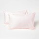 image 1 of Homescapes Pink Cotton Stripe Kids Pillowcases 40 x 60 cm 330 Thread Count - 2 Pack Pink